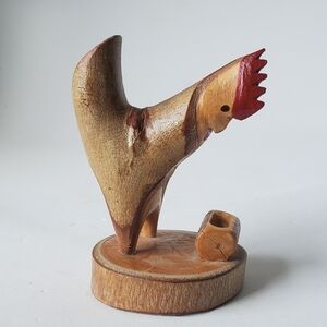Vintage Hand Carved Whittled Torsås Rooster Torsastupp Swedish Folk Art